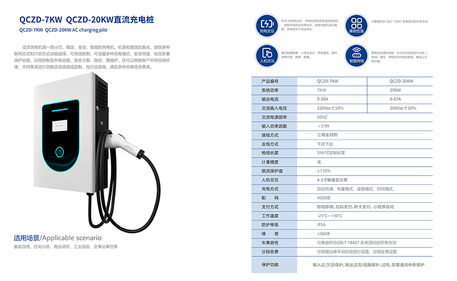 QCZD-7KW  QCZD-20KW直流充电桩(图1)